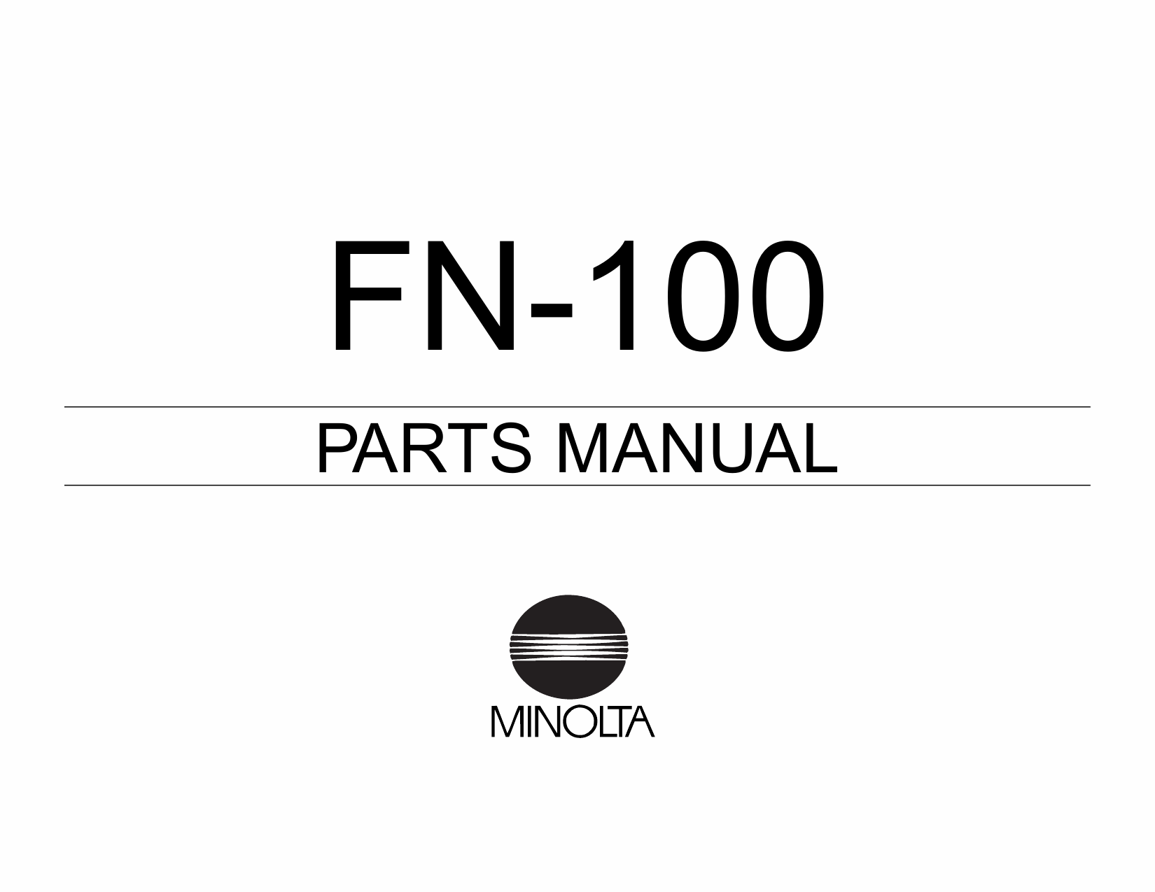 Konica-Minolta Options FN-100 Parts Manual-1